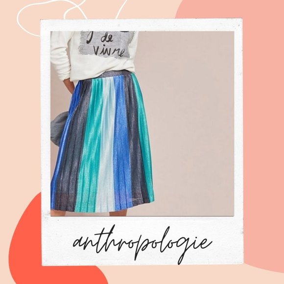 Anthropologie Dresses & Skirts - Anthropologie Sunburst Pleated Midi Skirt Size L